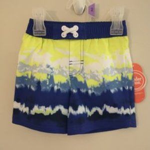 wonder nation baby boy 12 month tie dye swim trunks NEW K-231